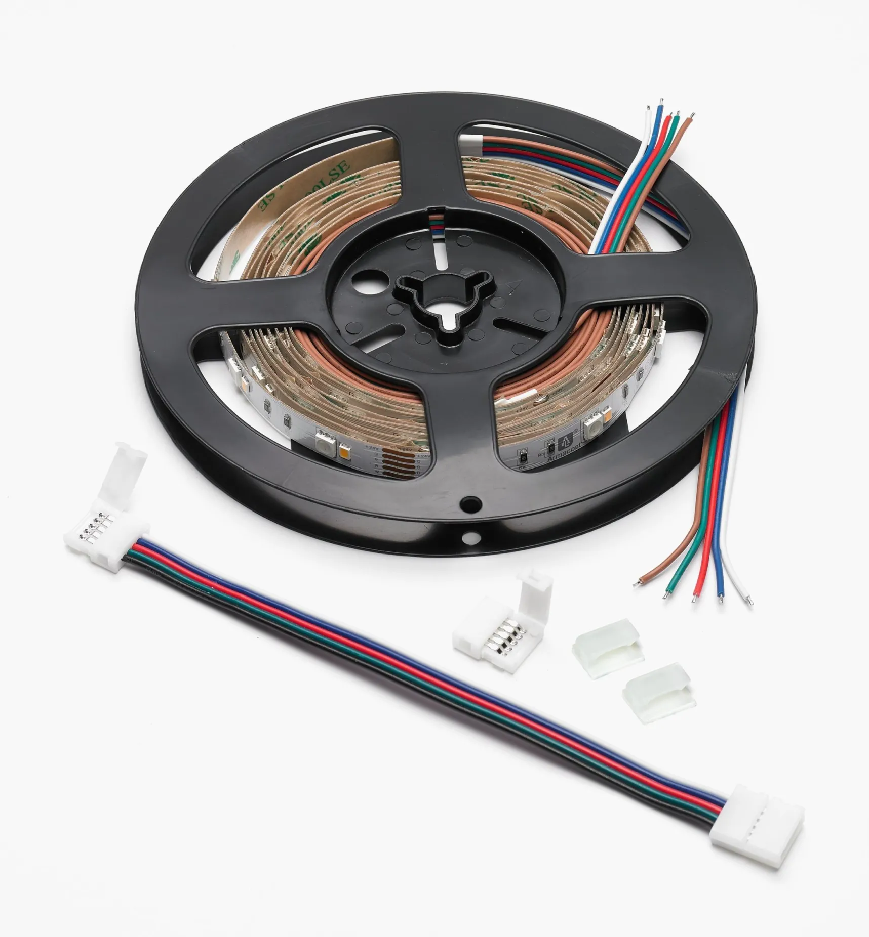 New 8' Color-Controlled RGB+W LED Tape Light Set, 30+30 LEDs/m Lighting