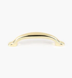 4" Ultra-Bright Brass Finish Eclipse Pull Pulls
