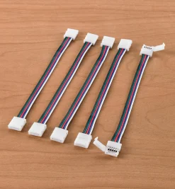 6" Wire-Lead Connectors For RGB+W LED Tape Lights Lighting