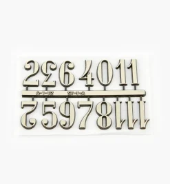 Hot Adhesive-Backed Arabic Numerals Project Supplies