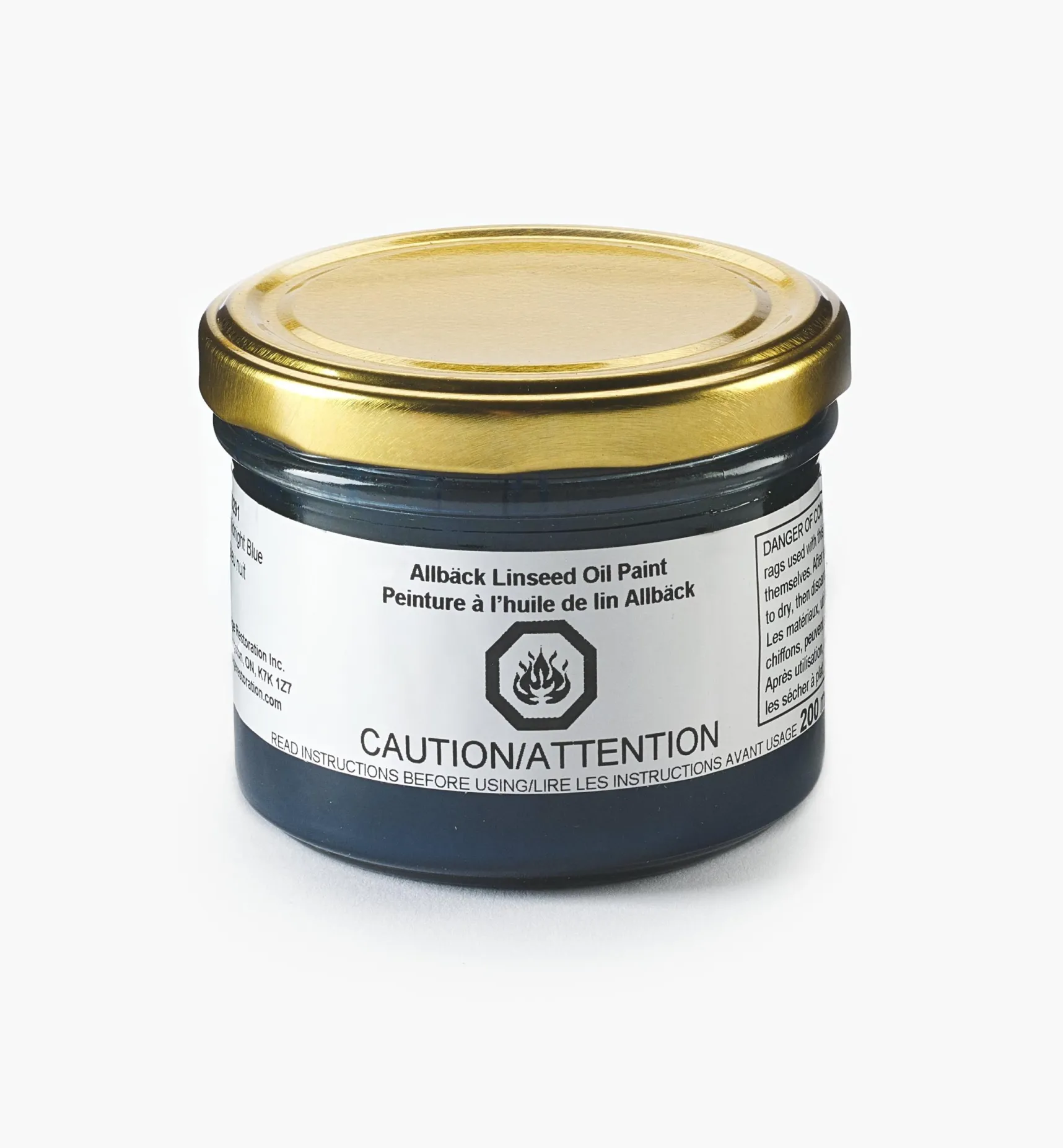 Allbäck Midnight Blue Linseed Oil Paint Supplies