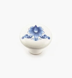 Outlet Blue Floral Ceramic Knobs Knobs