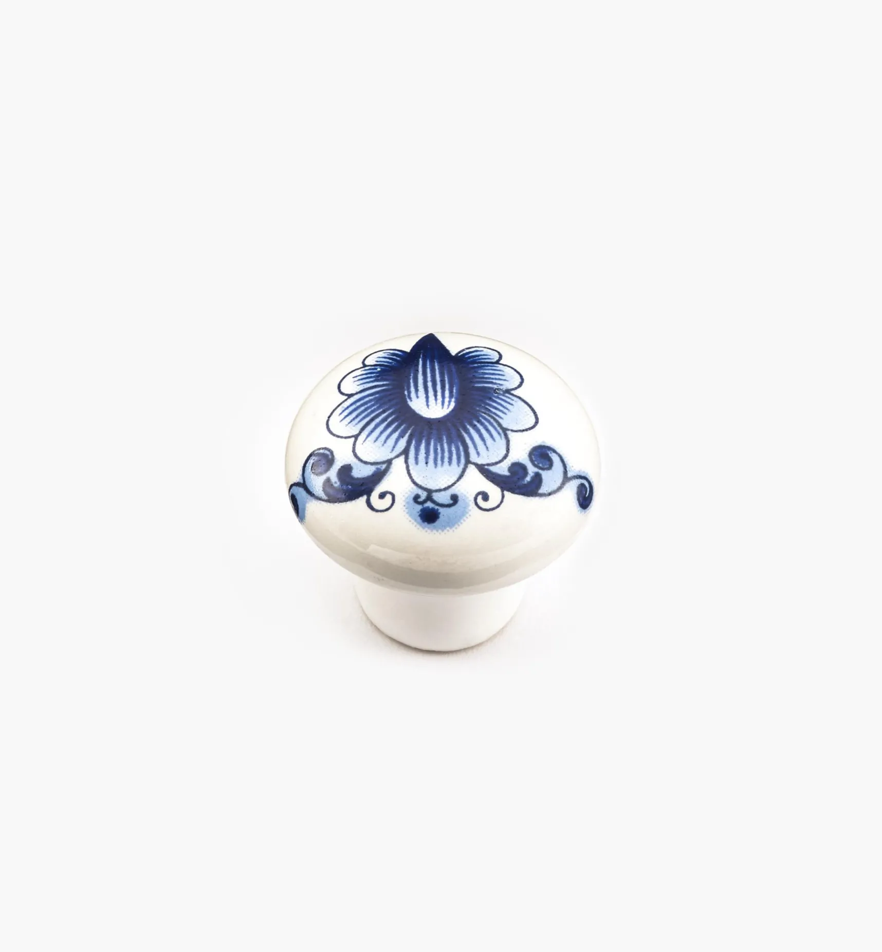 Outlet Blue Floral Ceramic Knobs Knobs