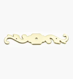 New Brass Plate Scroll Escutcheon (#5) Escutcheons