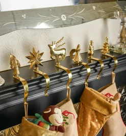 Discount Brass Stocking Hangers Décor