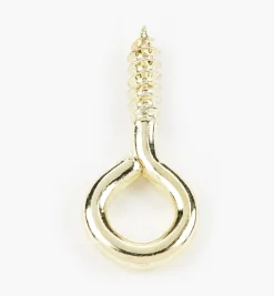 Clearance Brass-Plated Screw Eyes Hooks
