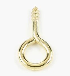 Clearance Brass-Plated Screw Eyes Hooks