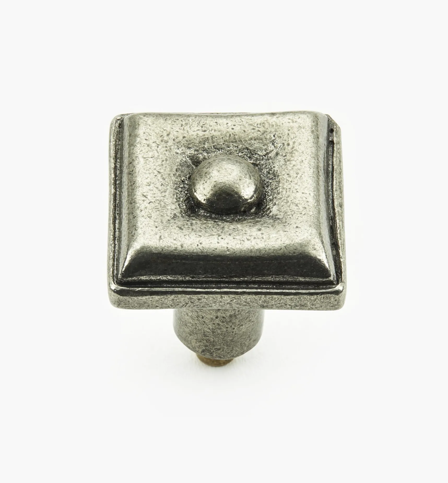 Discount Bright Pewter Square Knobs Knobs