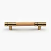 Outlet Burnished Brass Oak Insert Pull Handles