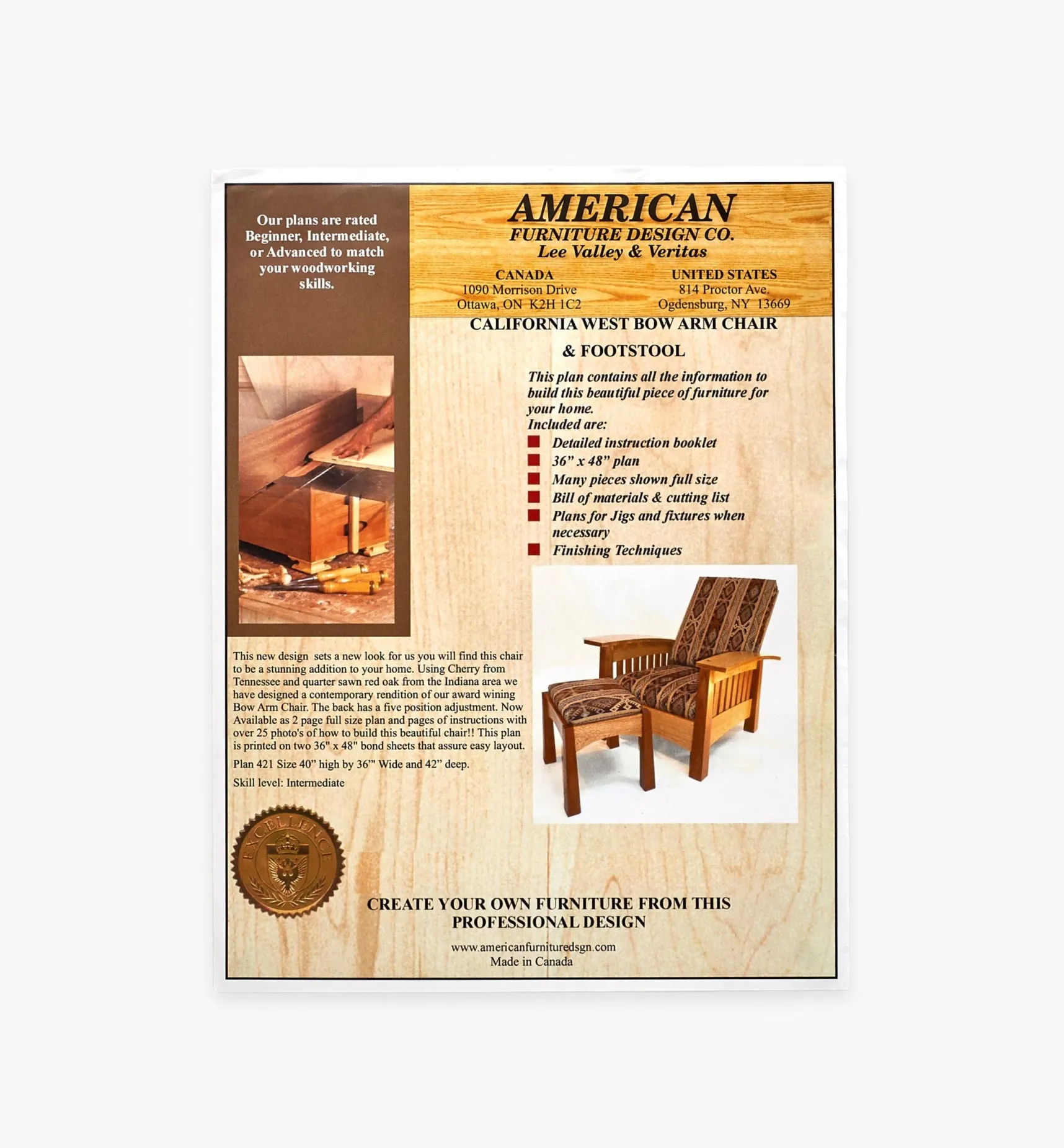 California West Bow Arm Chair Plan Plans