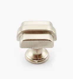 Cast Modern Satin Nickel Square Knob Knobs