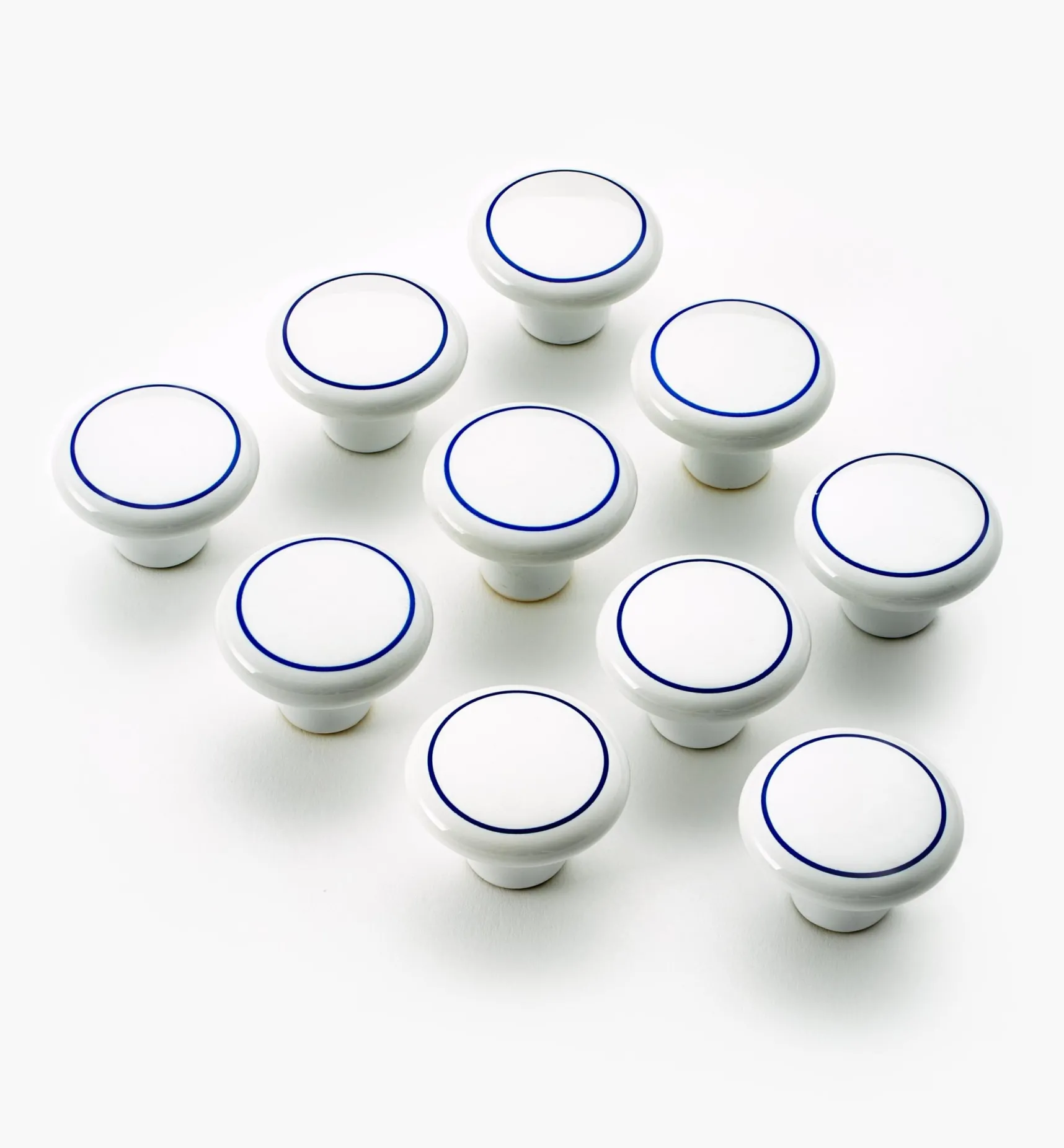 Clearance Ceramic Blue Ring Knob Knobs