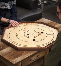Hot Deluxe Crokinole, Checker & Chess Board Toys & Games