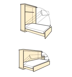 New Deluxe Fold-Down Bed Hardware Kits Bed Hardware