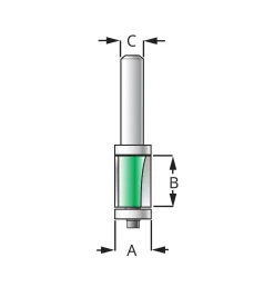 Double-Bearing Flush Trimming/Template Bits Routing