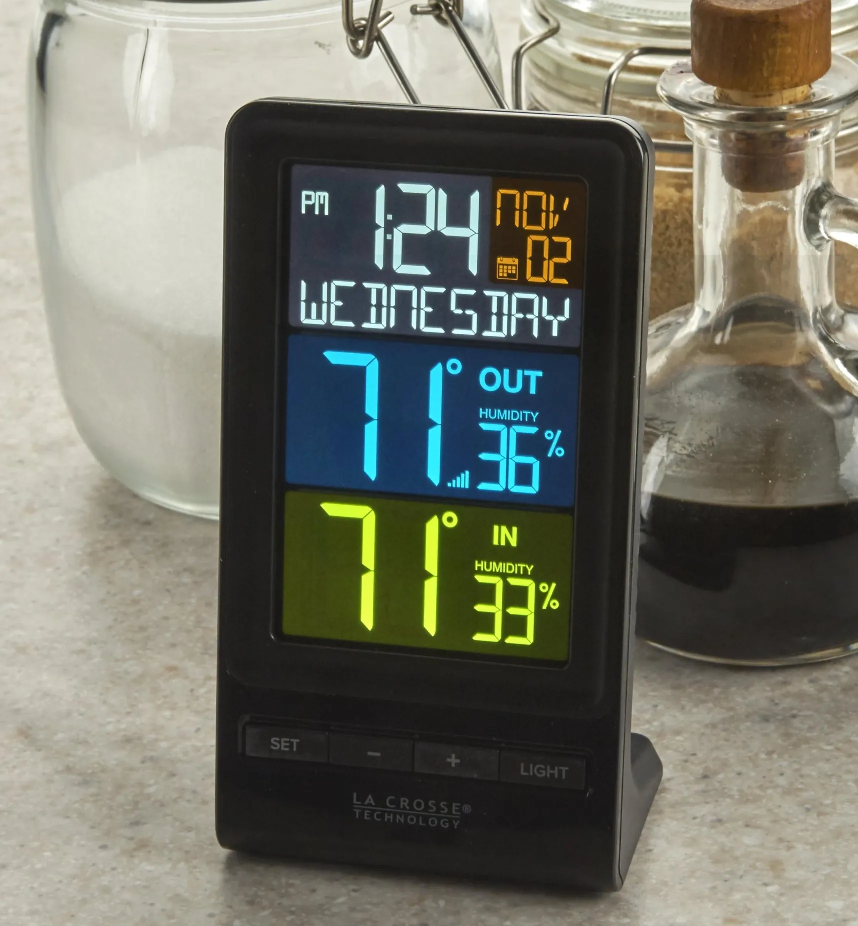 Online Dual-Display Indoor/Outdoor Weather Station Weather Measurement