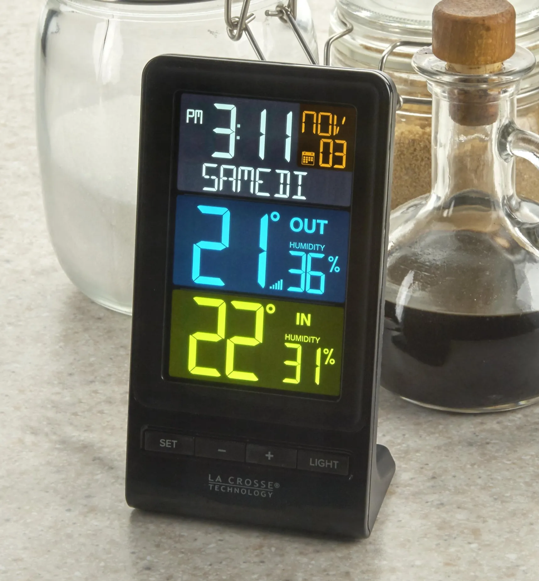 Online Dual-Display Indoor/Outdoor Weather Station Weather Measurement