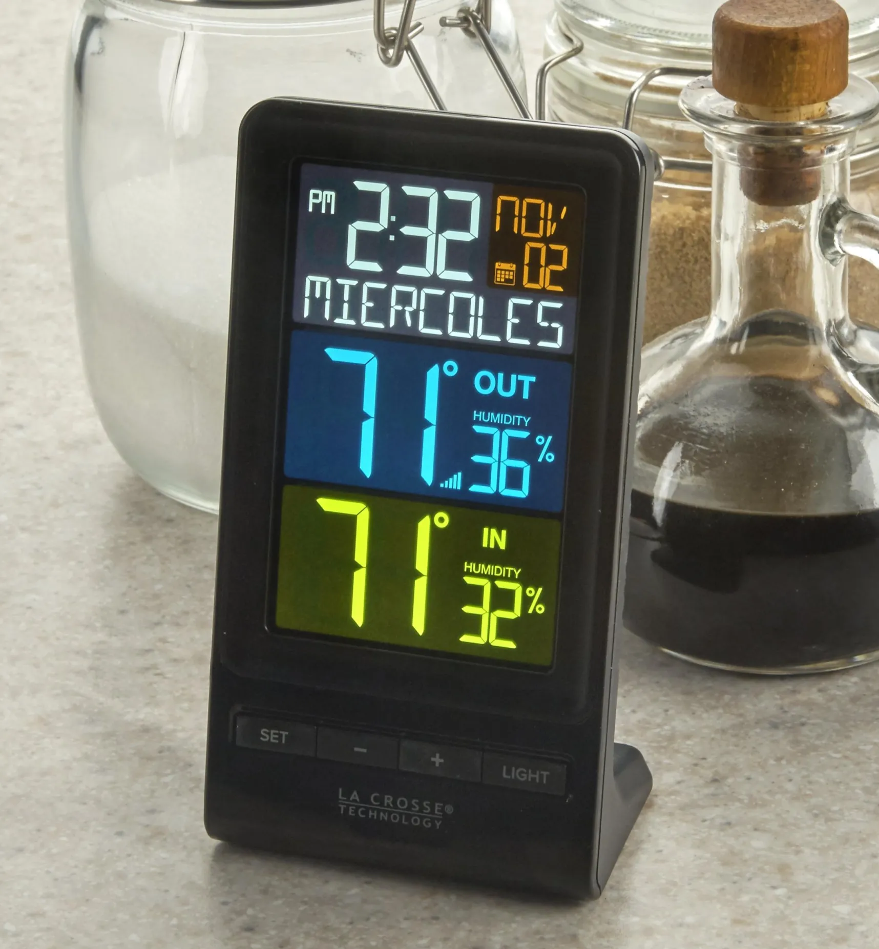 Online Dual-Display Indoor/Outdoor Weather Station Weather Measurement