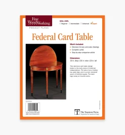 New Federal Card Table Plan Plans