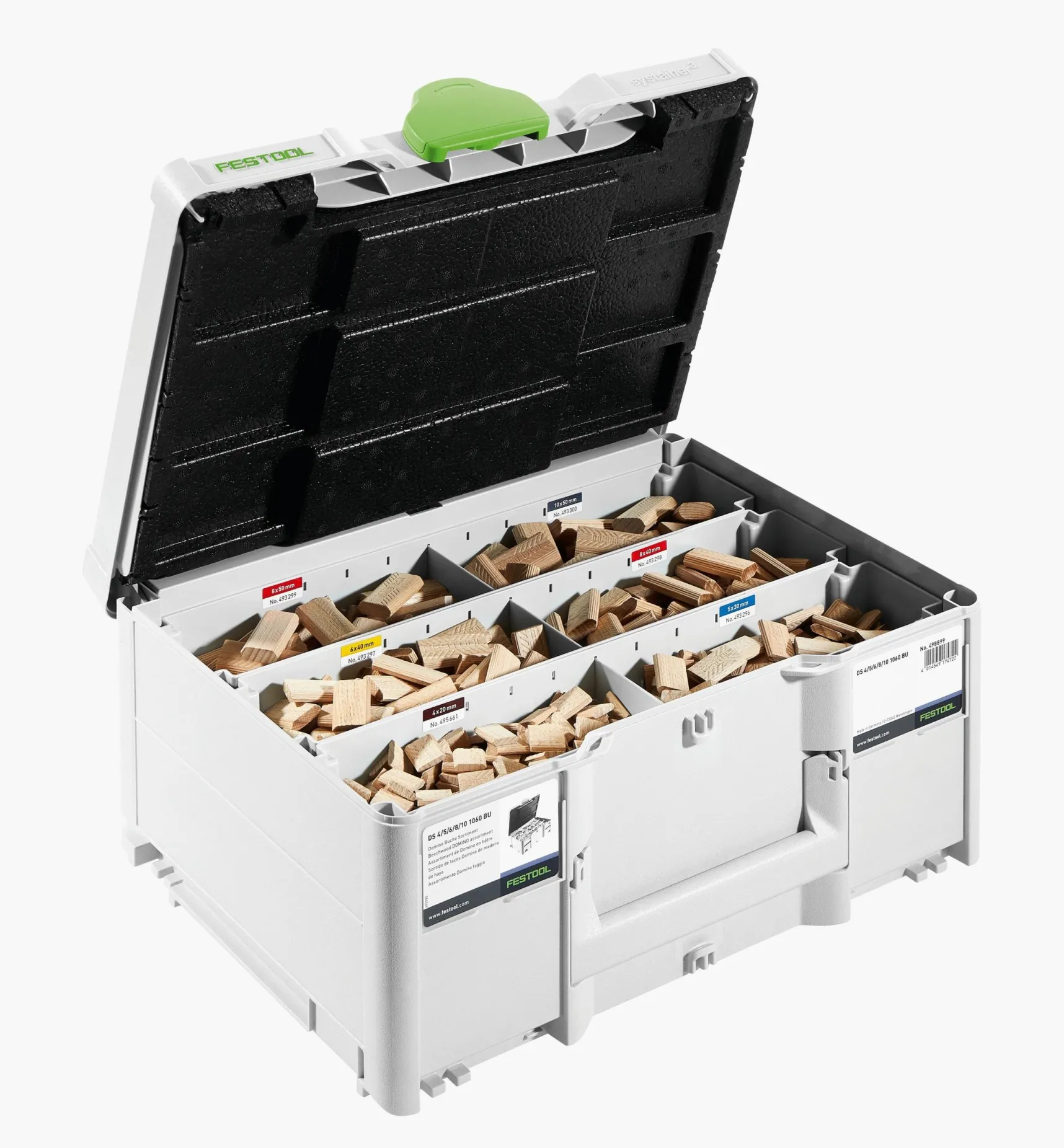Clearance Festool Domino Beech Tenon Assortment SYS DS 4/5/6/8/10 Supplies