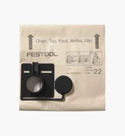Outlet Filter Bags For Festool CT 22 E & CT 33 E Mobile Dust Extractors Workshop