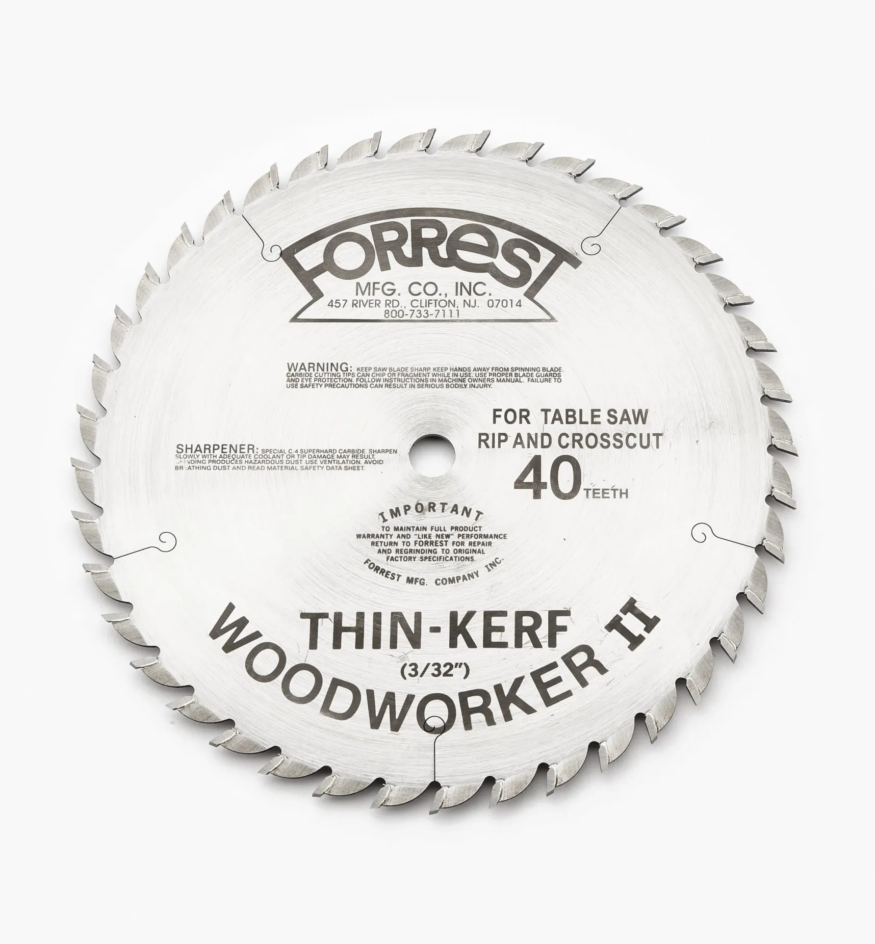 Forrest Woodworker Blades Power Tool Accessories
