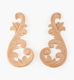 Outlet Hand-Carved Matched Wooden Scrolls Project Supplies