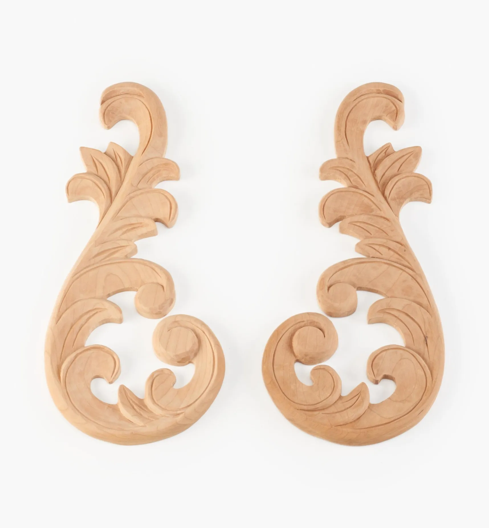 Outlet Hand-Carved Matched Wooden Scrolls Project Supplies