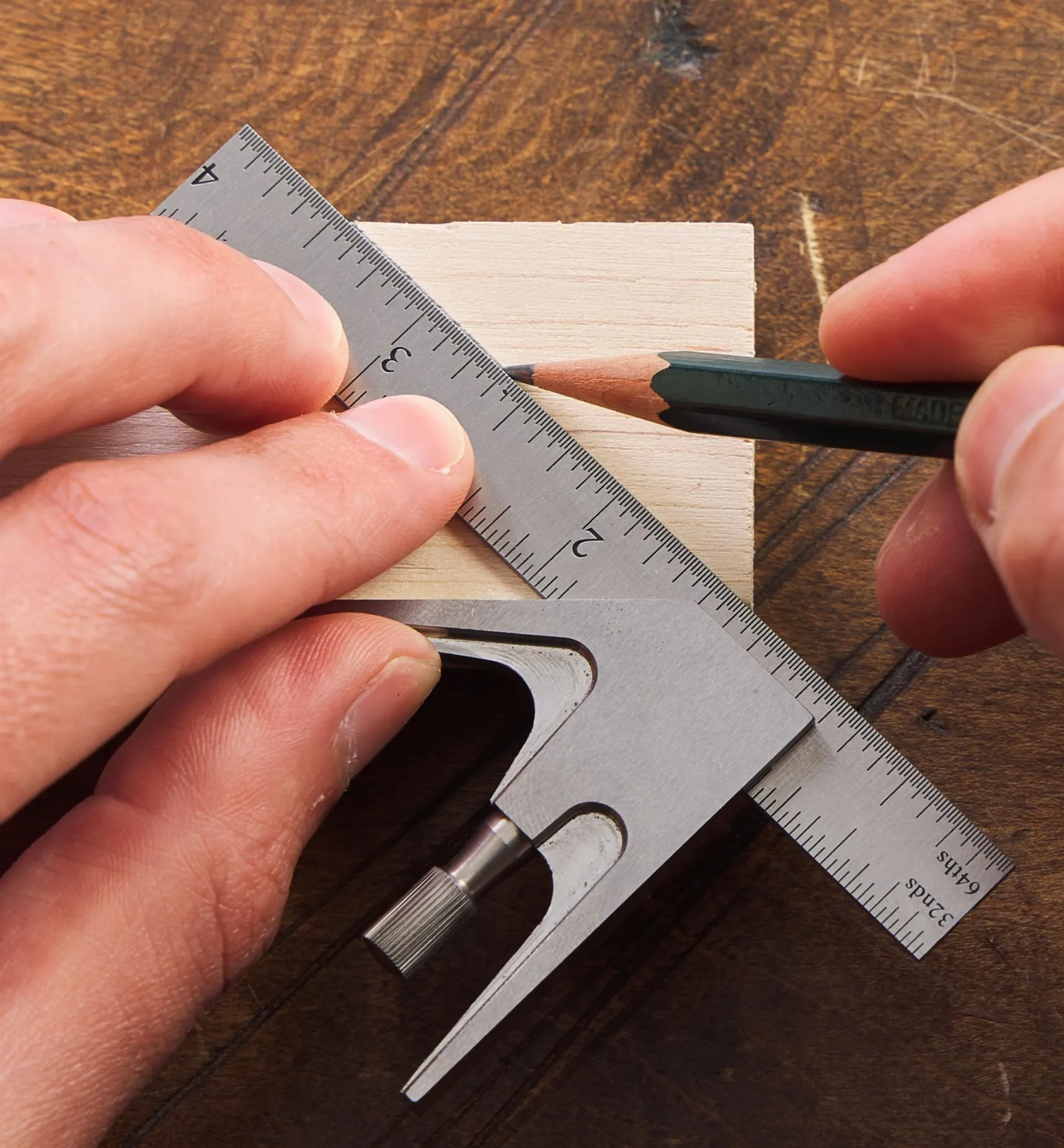 Clearance 4" Combination Square Marking & Measuring