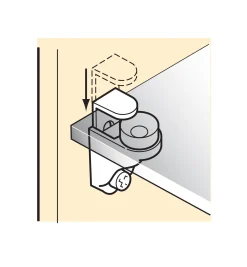 Clearance Locking Glass Shelf Supports Storage Organization