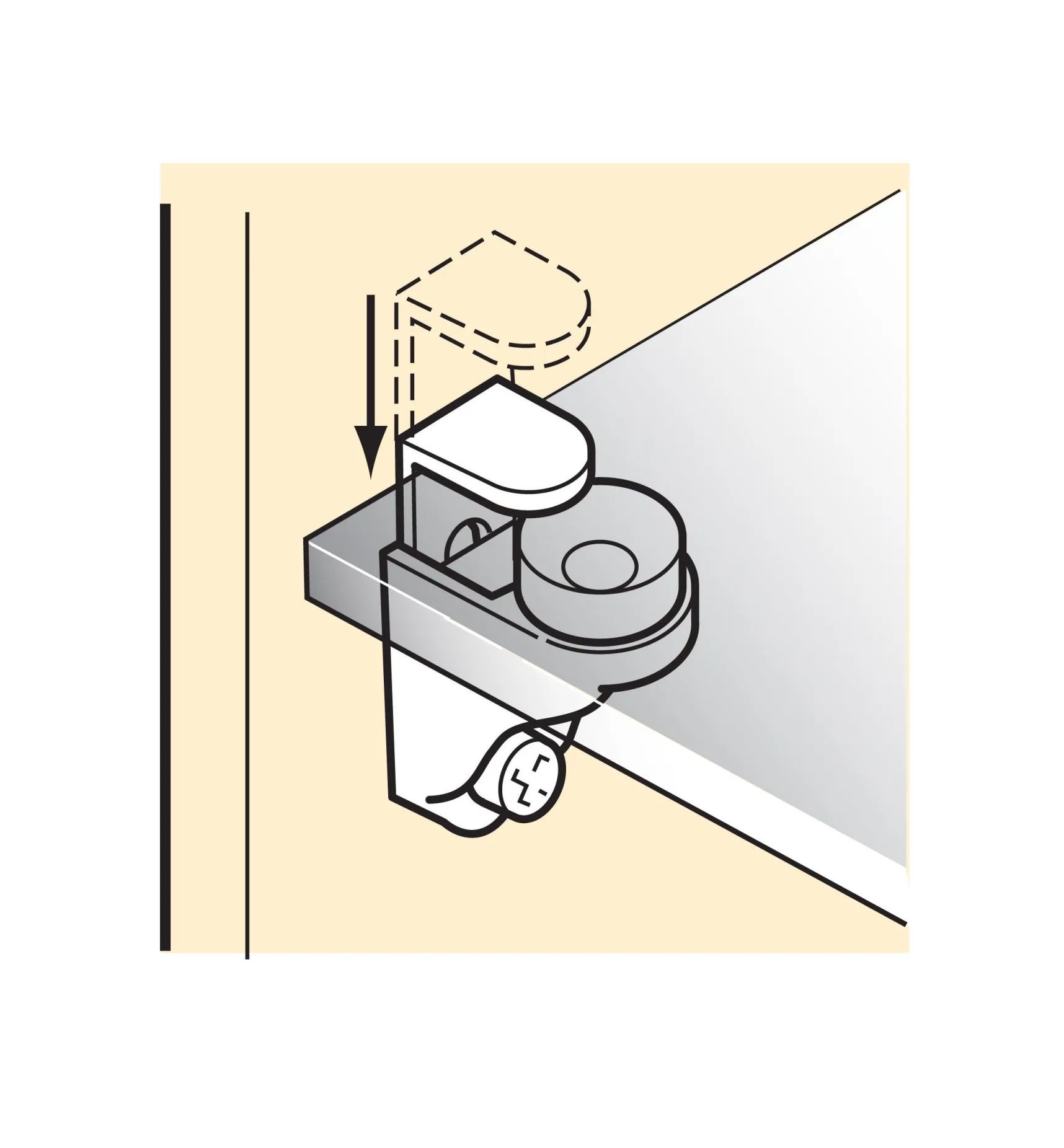 Clearance Locking Glass Shelf Supports Storage Organization