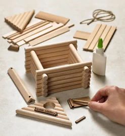 Sale Log Cabin Birdhouse Kit Habitats