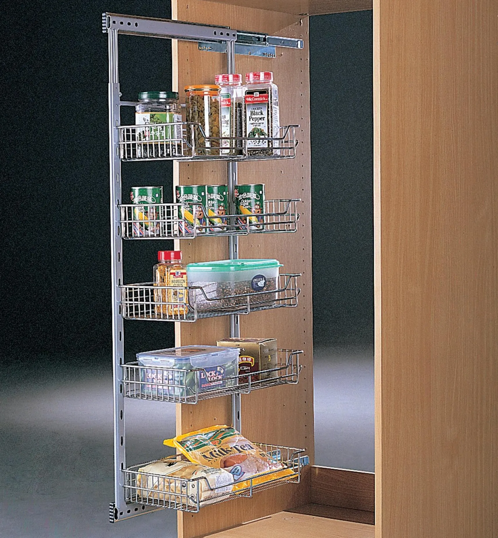 Medium Side-Mount Pullouts Kitchen Hardware