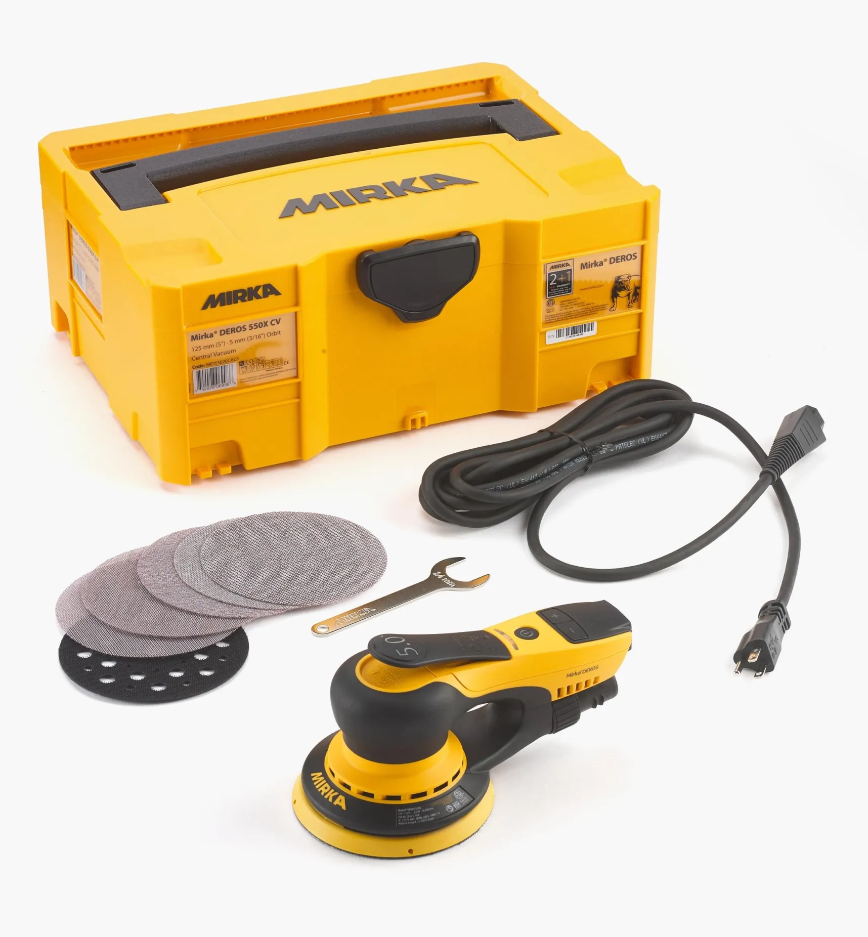 Online Mirka DEROS 5" Electric Sander, 5mm Orbit, With Systainer Case Power Tools