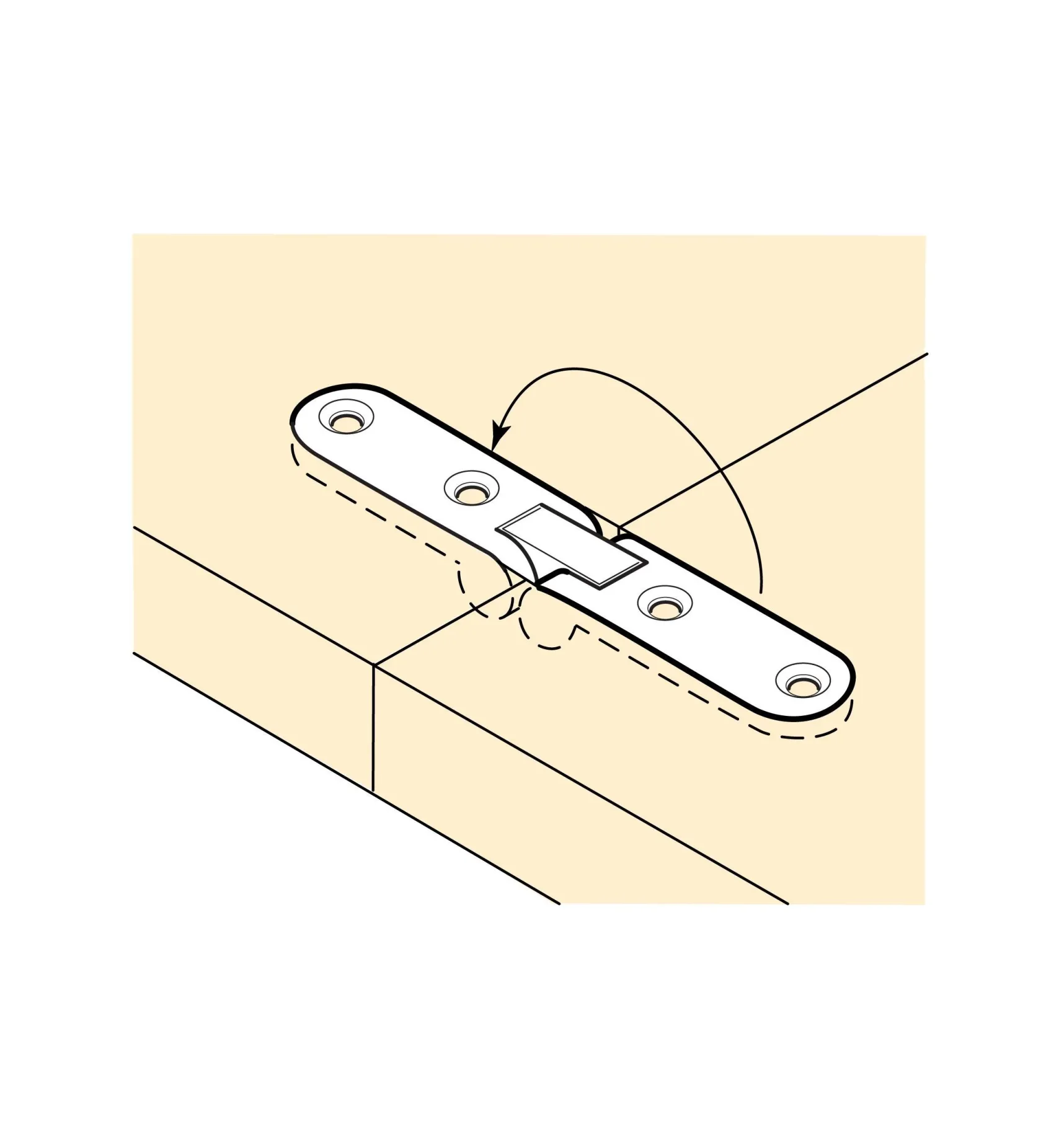 Hot Narrow Flip-Top Hinges Table Hardware