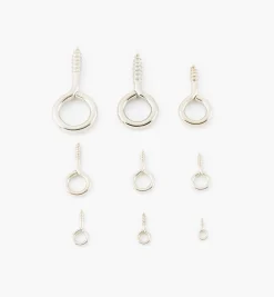 Outlet Nickel-Plated Screw Eyes Hooks