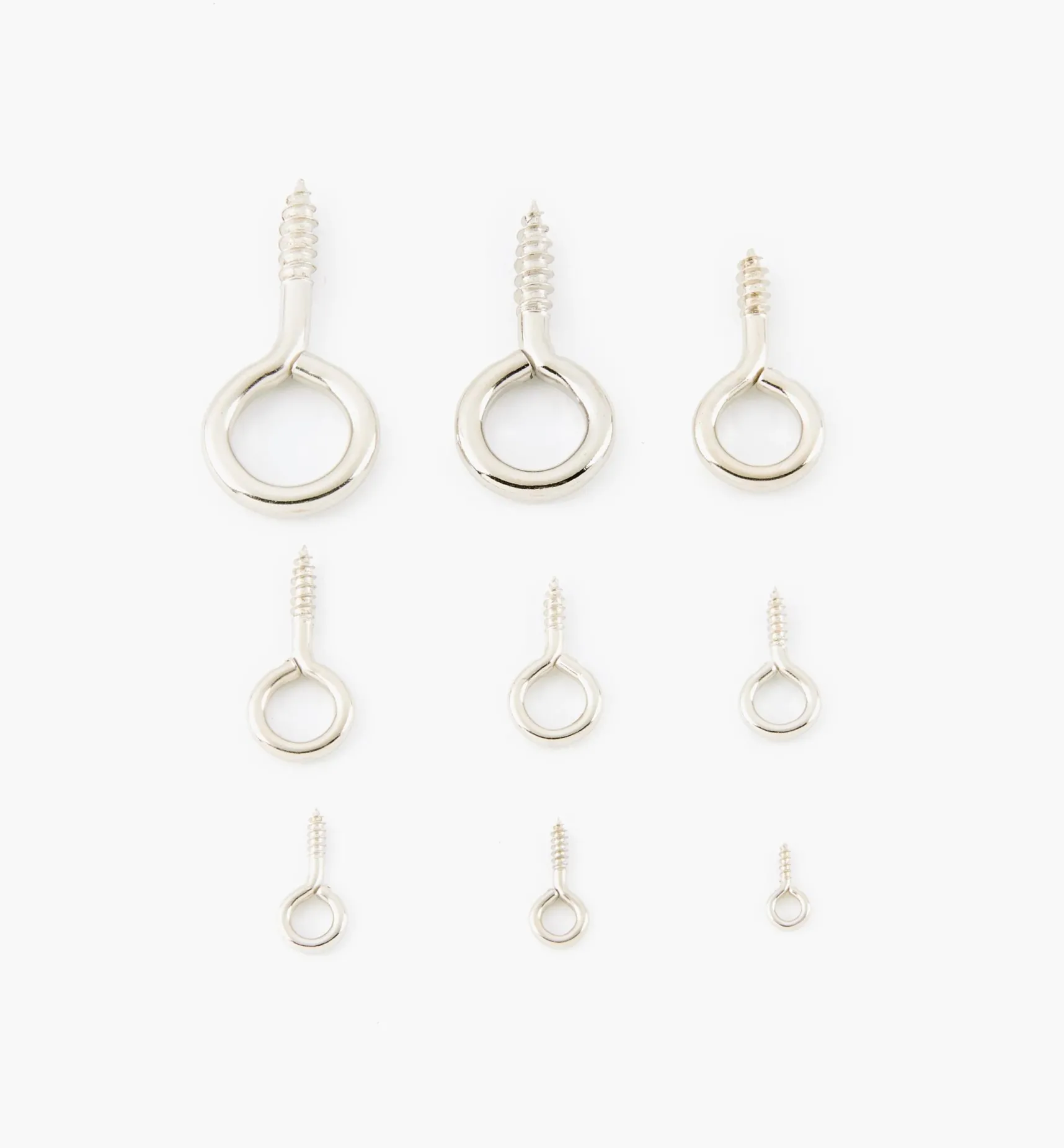Outlet Nickel-Plated Screw Eyes Hooks