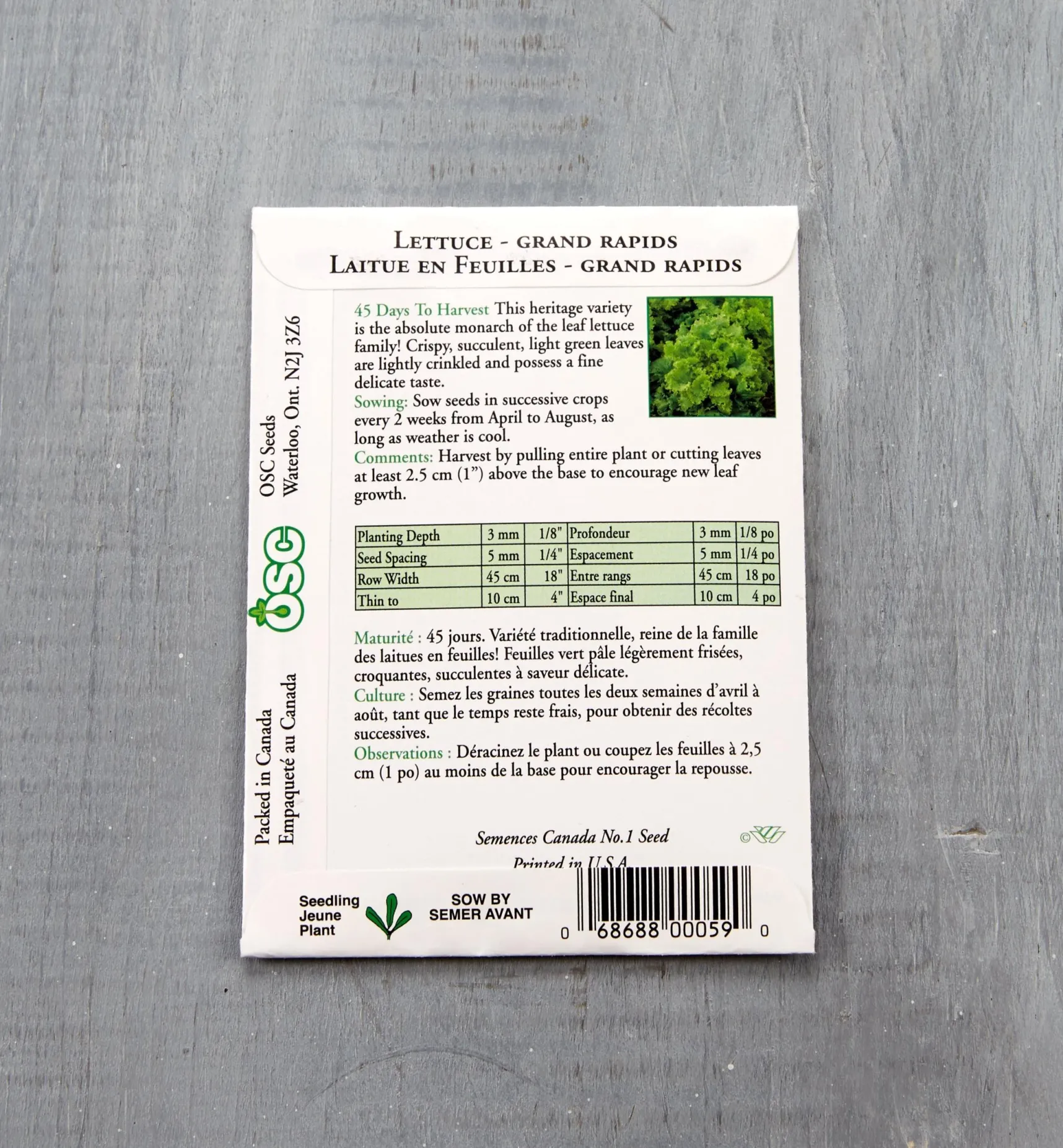 Clearance OSC Lettuce Seed Packets Seed Starting