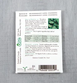 Sale OSC Spinach Seed Packet Seed Starting