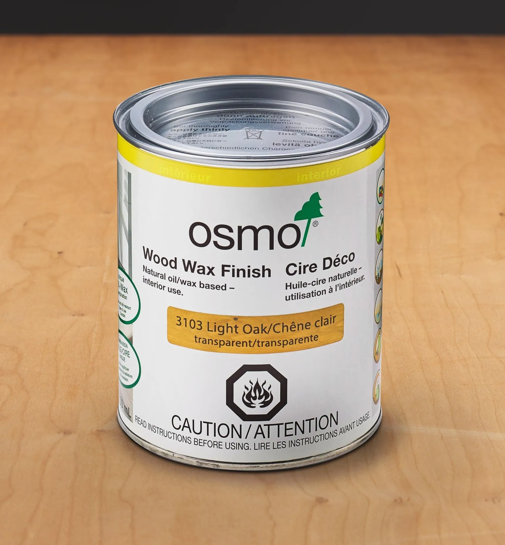 New Osmo Light Oak Wood Wax Finish Supplies