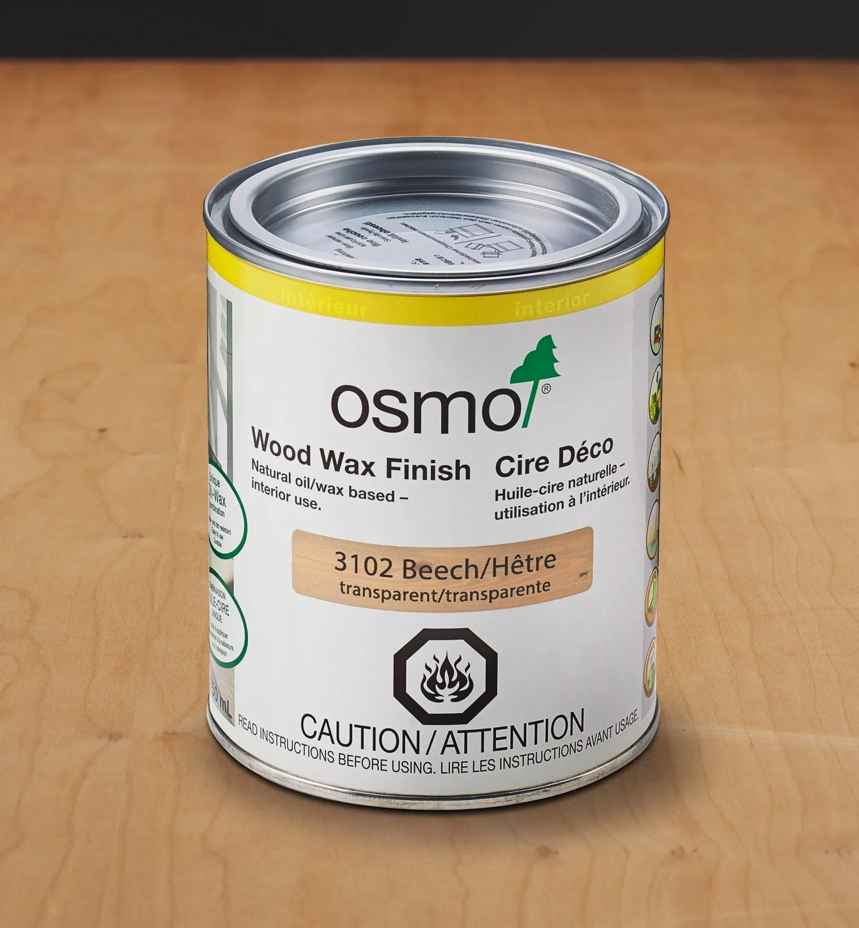 New Osmo Lightly Steamed Beech Wood Wax Finish Supplies