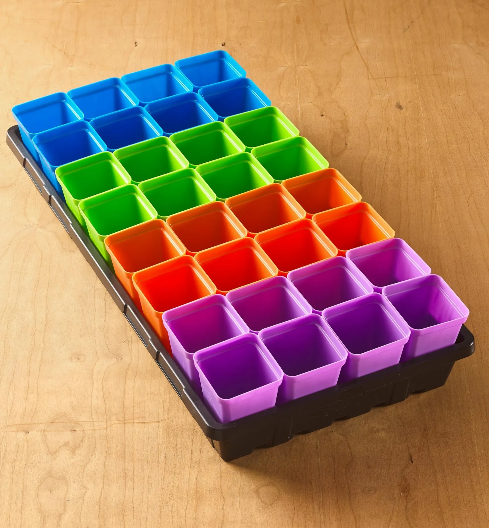 32-Pack Of 2 1/2" Multicolor Pots With Propagation Tray Seed Starting