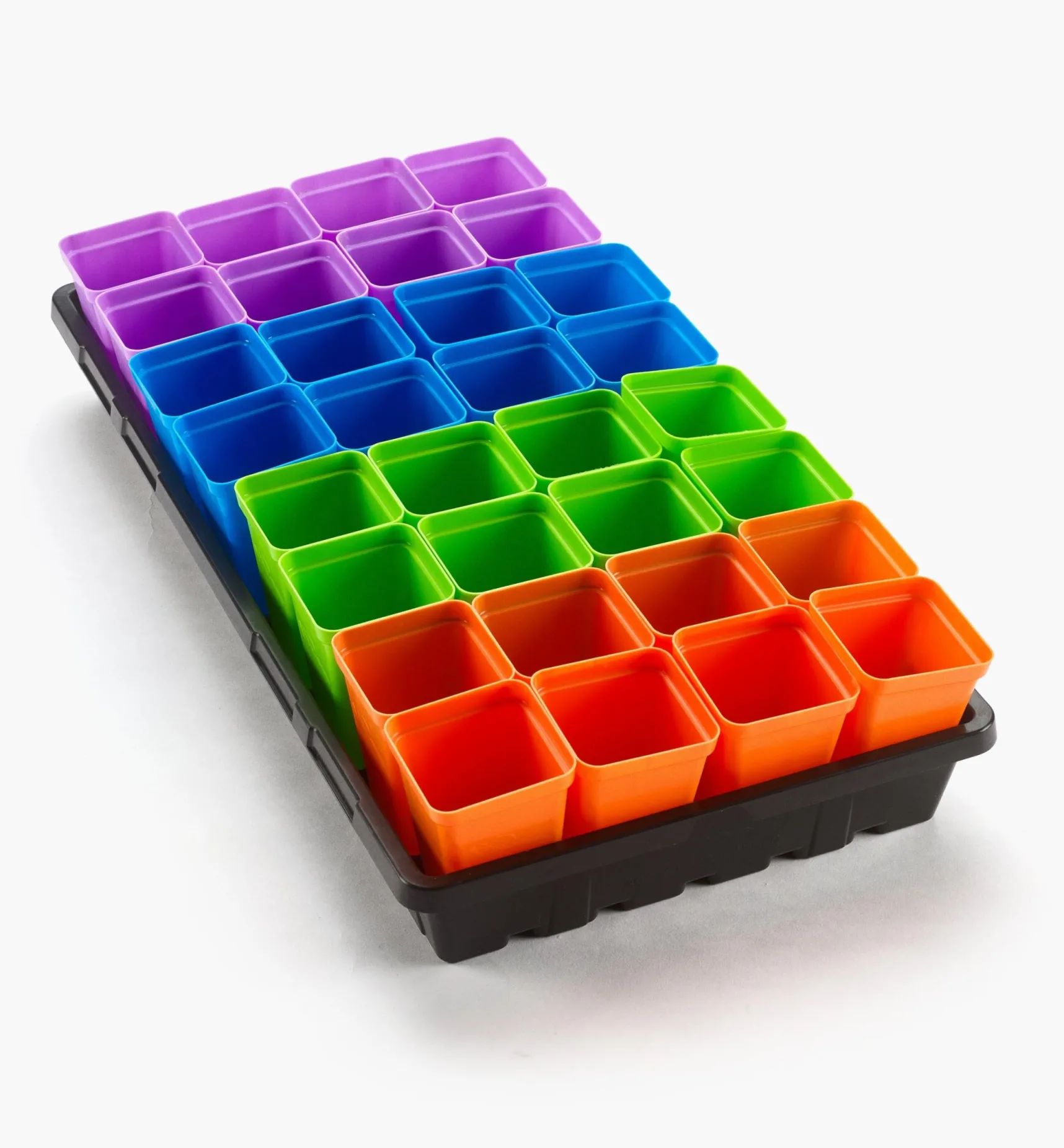 32-Pack Of 2 1/2" Multicolor Pots With Propagation Tray Seed Starting