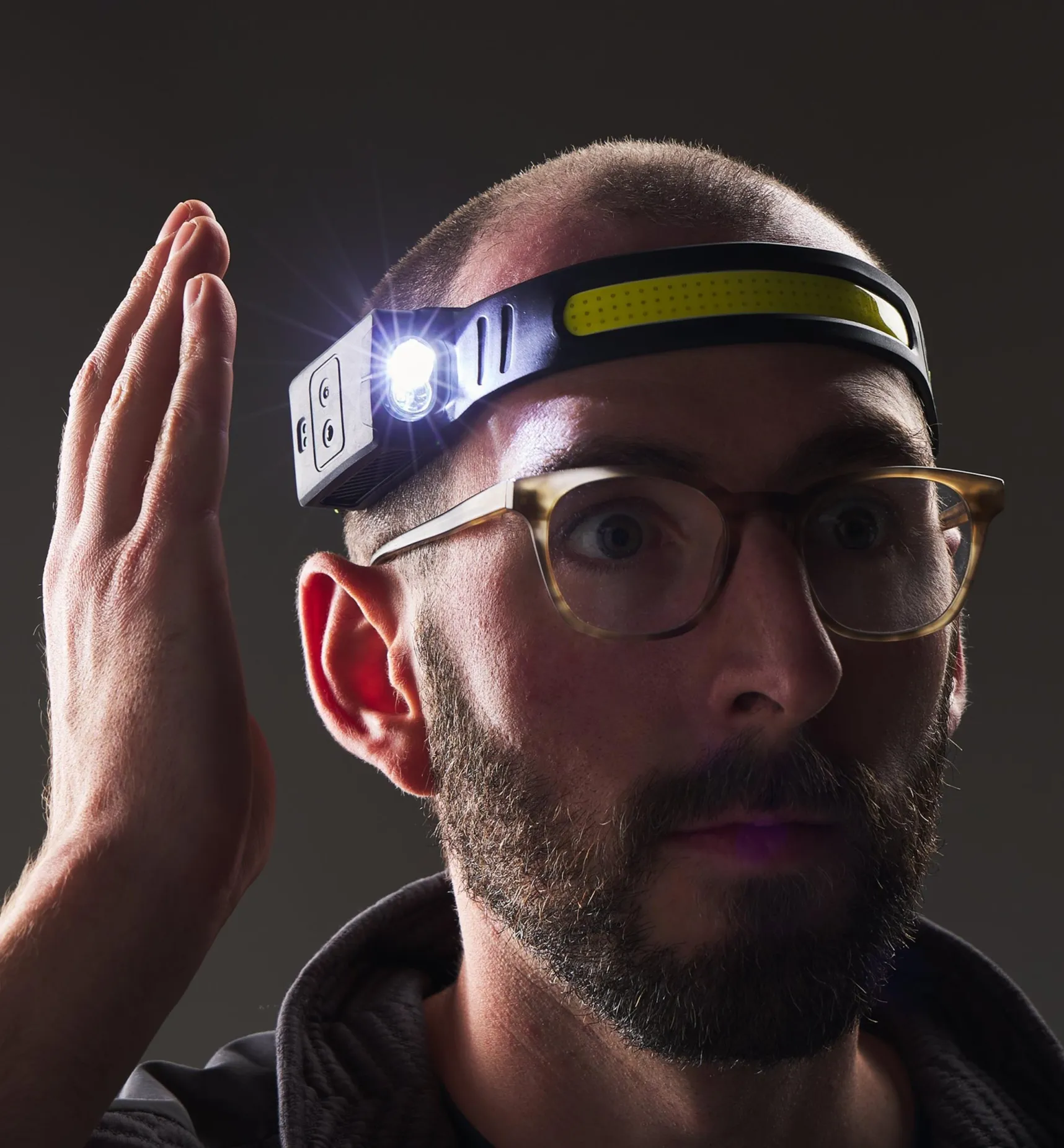 Discount Pair Of Rechargeable COB Headlamps Lighting