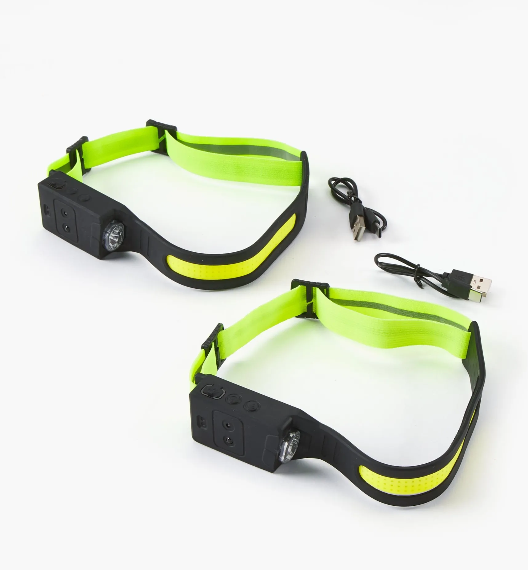 Discount Pair Of Rechargeable COB Headlamps Lighting