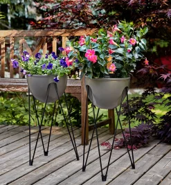 Sale Pair Of Self-Watering Tripod Planters Container Gardening
