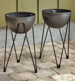 Sale Pair Of Self-Watering Tripod Planters Container Gardening
