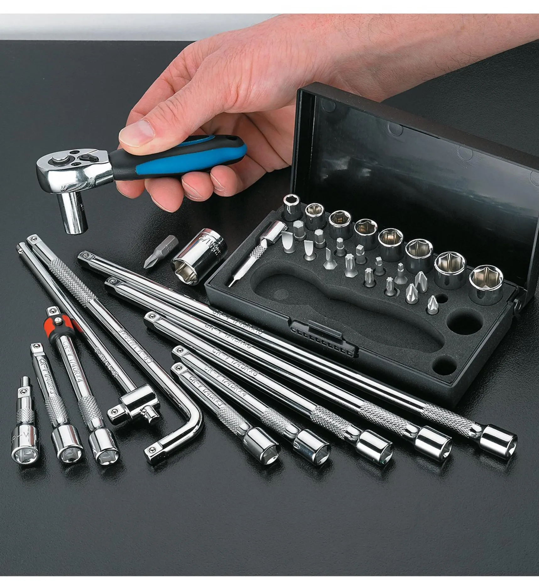 38-Pc. Homeowner's Socket Wrench Extension Kit Hand Tools