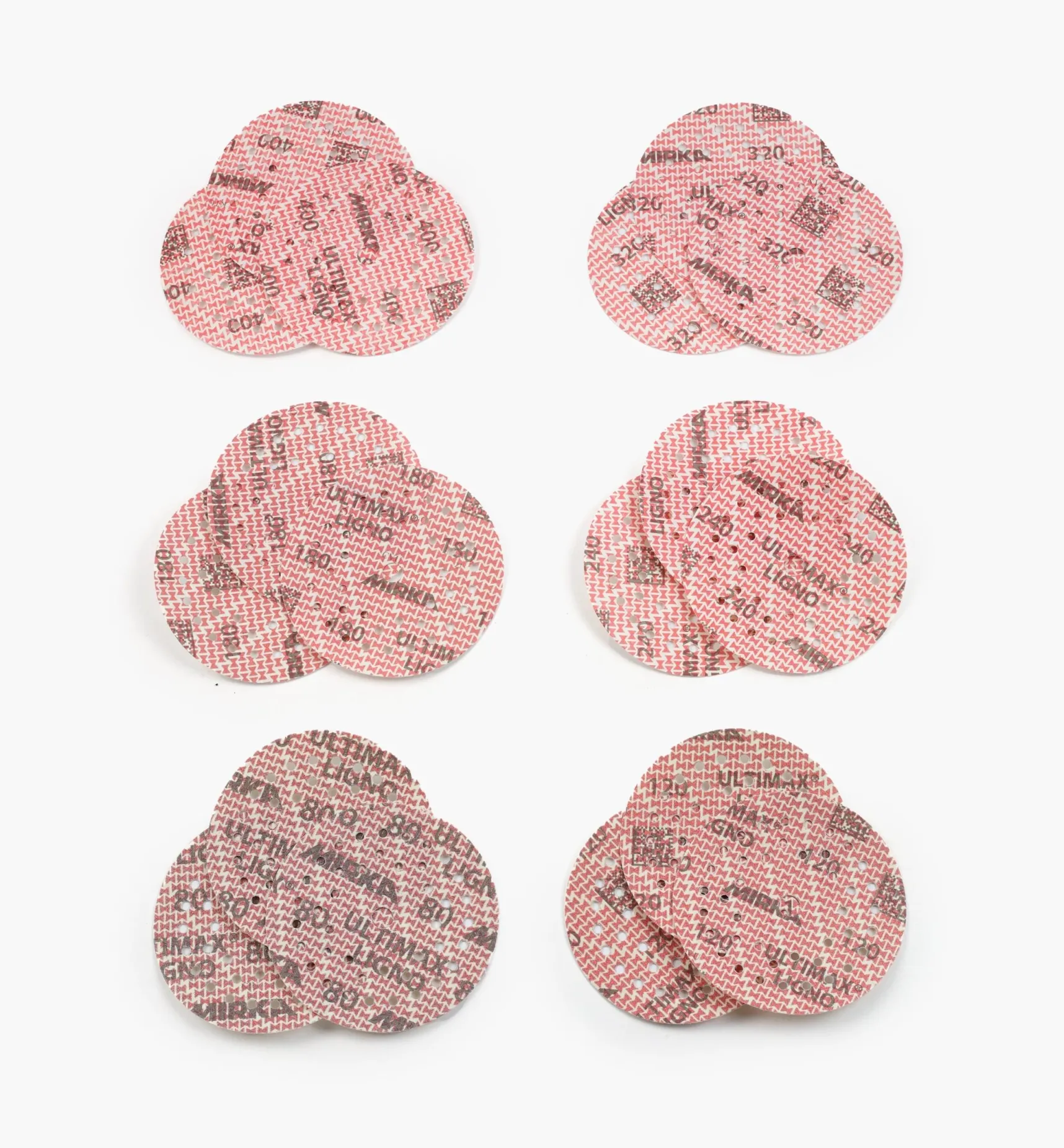 Sale 18-Pc. Sample Pack Of 5" Mirka Ultimax Ligno Grip Discs Supplies