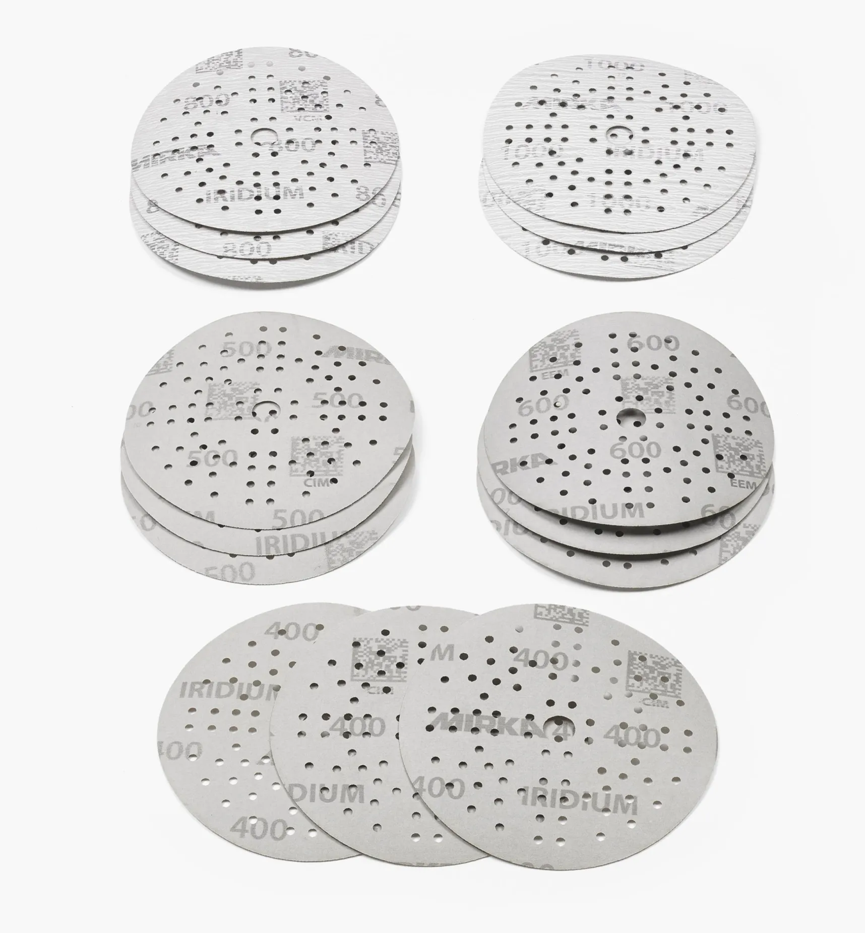 Best 15-Pc. Sample Pack Of Mirka 5" Fine 89-Hole Iridium Grip Discs Supplies